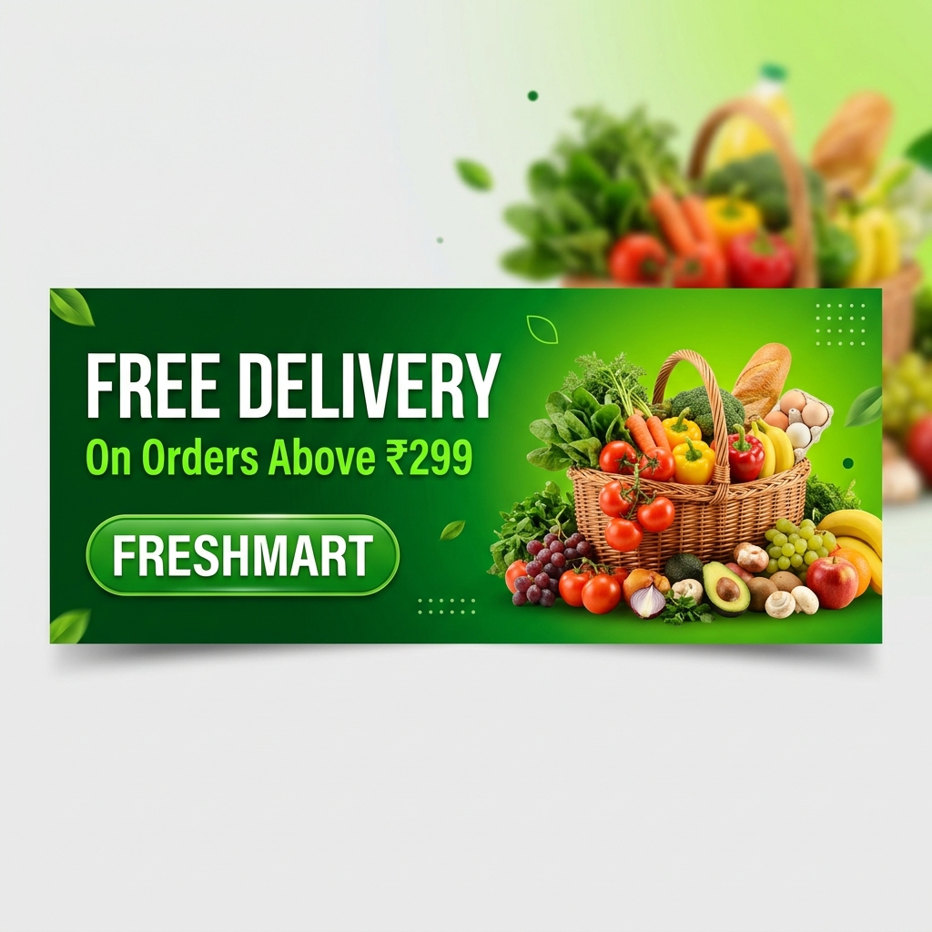 Free Delivery on Grocery Orders above ₹299
